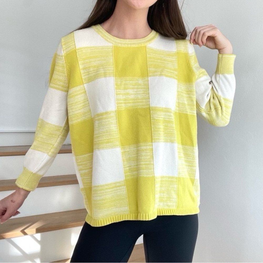 Cabi Checkerboard Pullover Sweater Large
